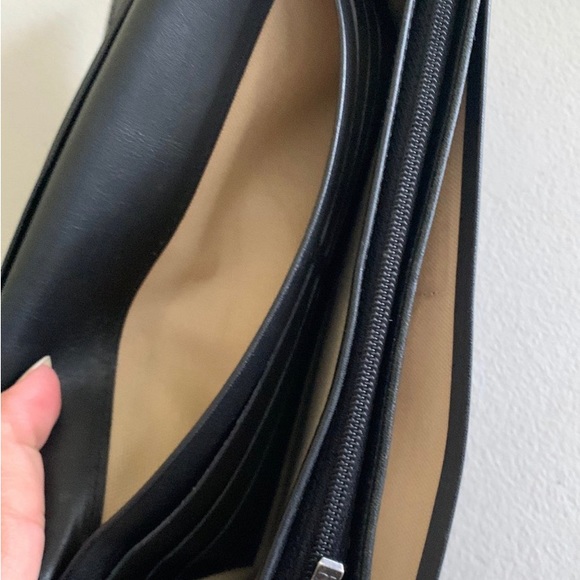 LONGCHAMP BLACK LEATHER JACQUARD WALLET - Picture 6 of 13